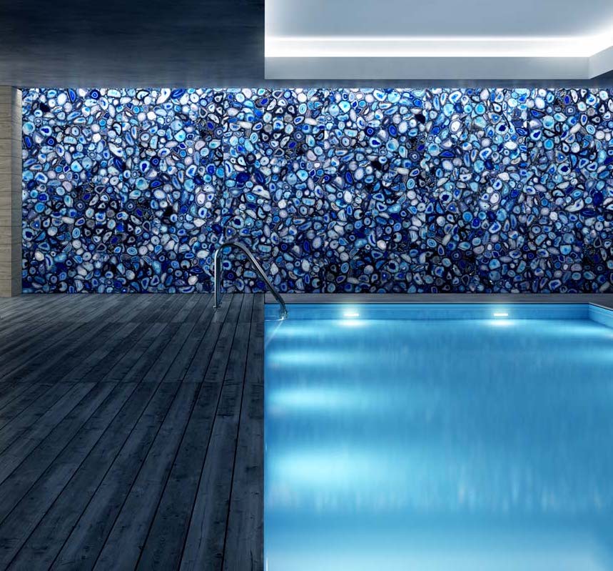 Blue Agate Wall