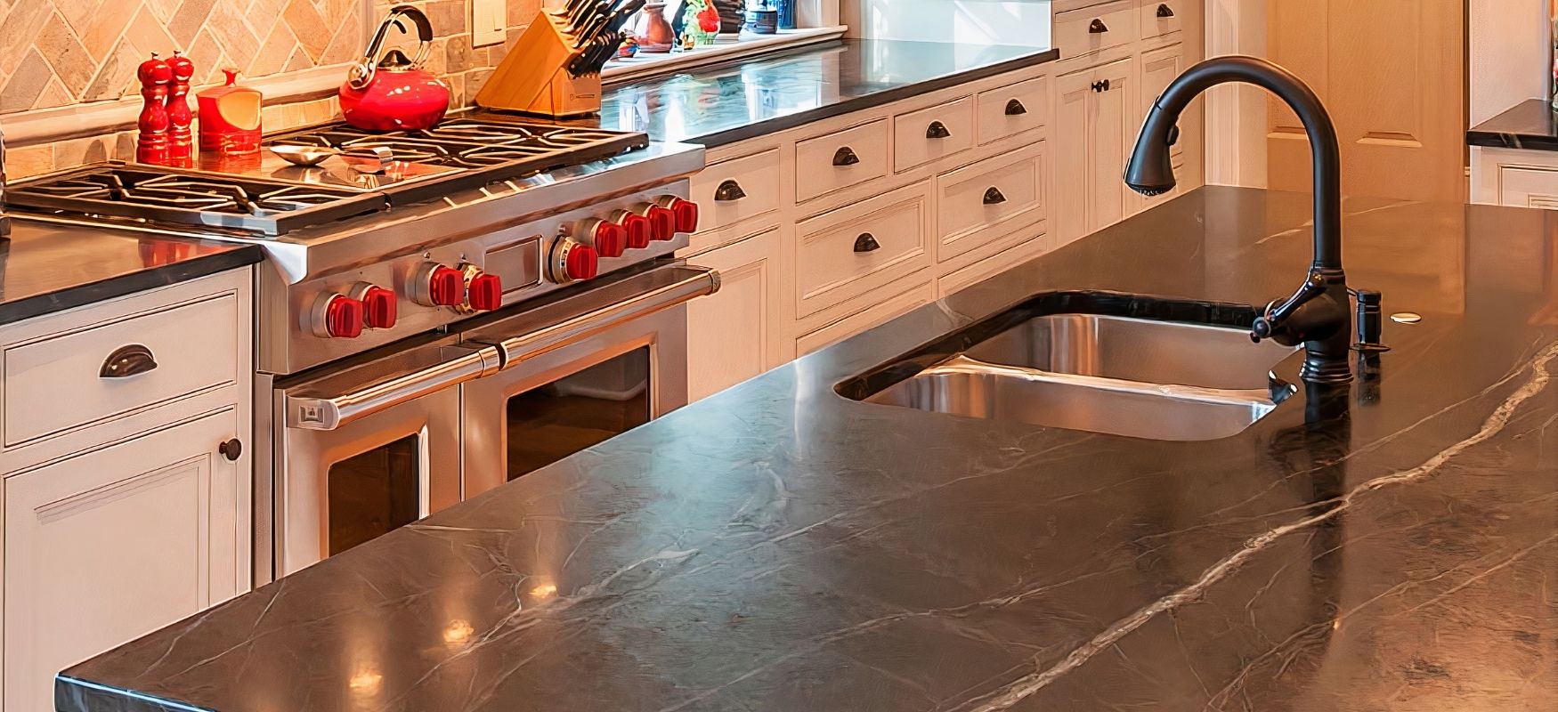 Quartz Vs Soapstone Countertops: What’s The Difference? 7 Black Storm Soapstone Kitchen Countertops