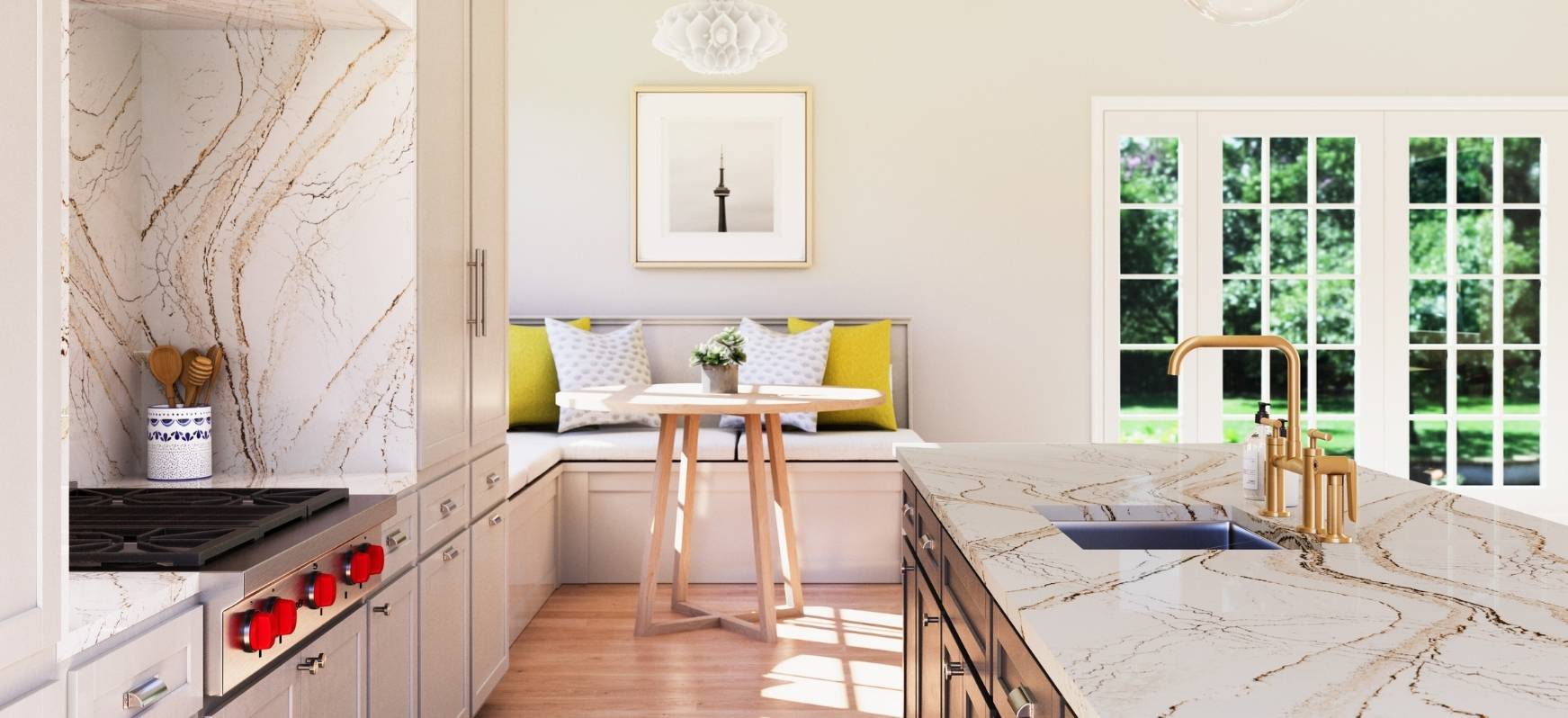 The Pros And Cons Of Quartz Countertops 2 Clovelly Cambria Quartz Countertops and Full Height Backsplash Pros and cons of quartz countertops