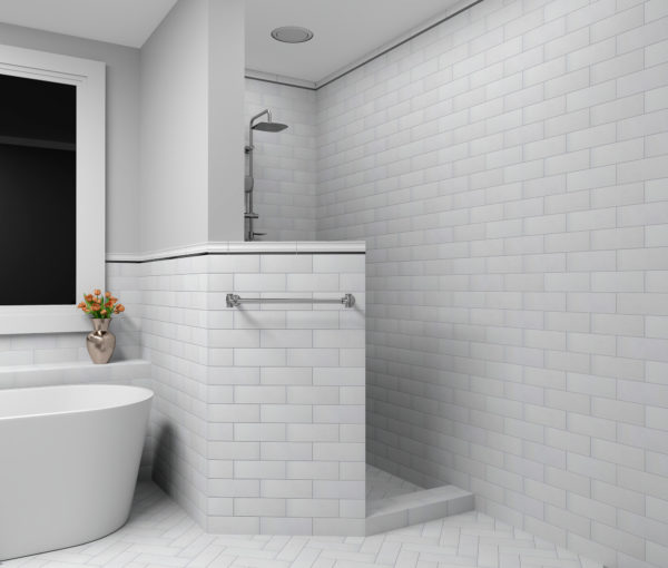 Regency White Chair Rail Tile