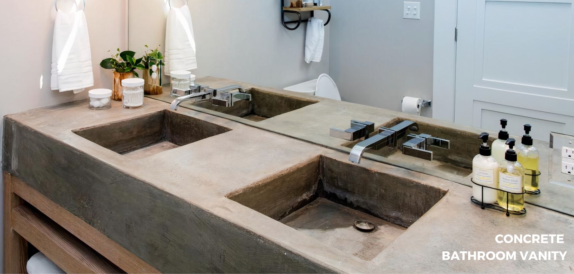 Quartz Vs Concrete: Comparing Your Countertop Options 3 Concrete Bathroom Countertops | Countertops