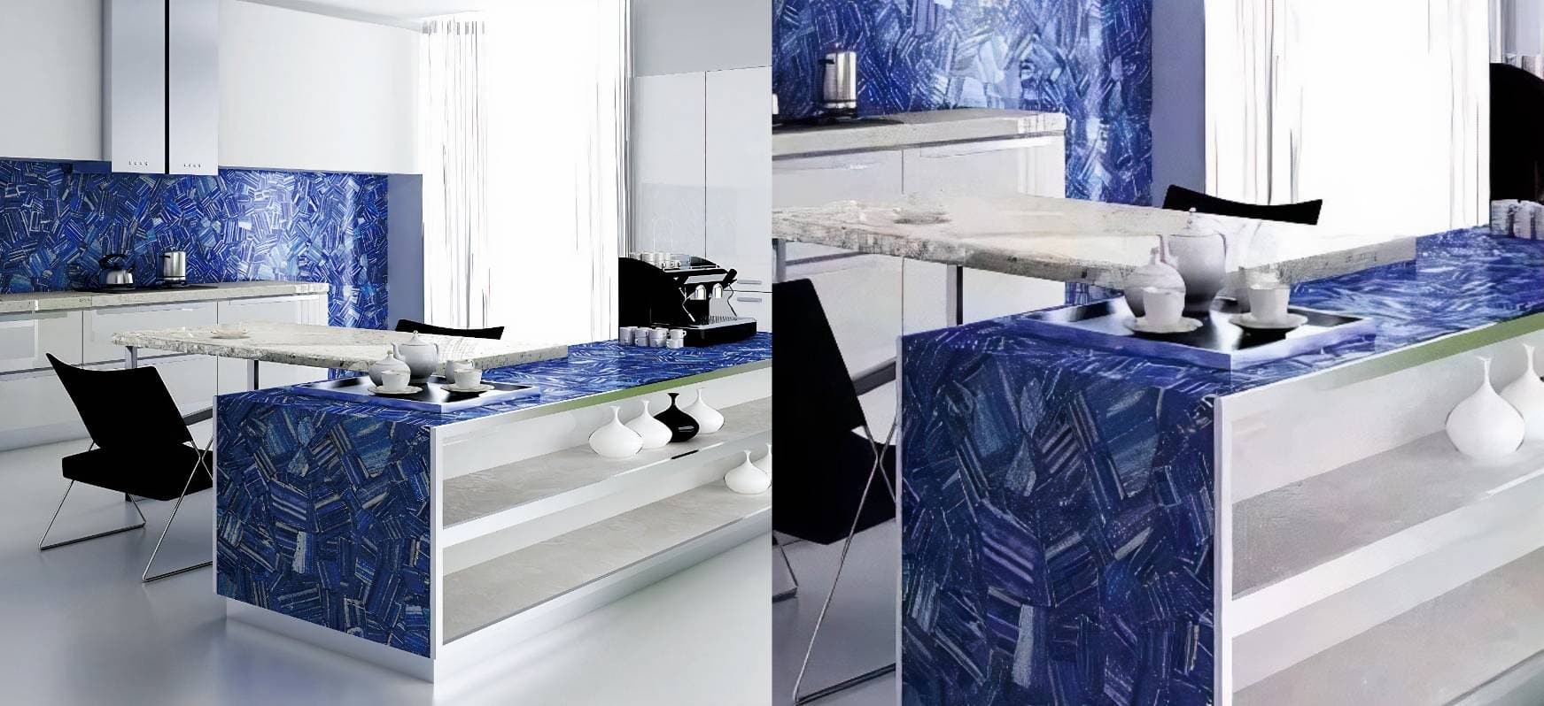 Blue Countertops: A Complete Guide 9 Lapz Lazuli Precious Stone Countertops Blue Countertops