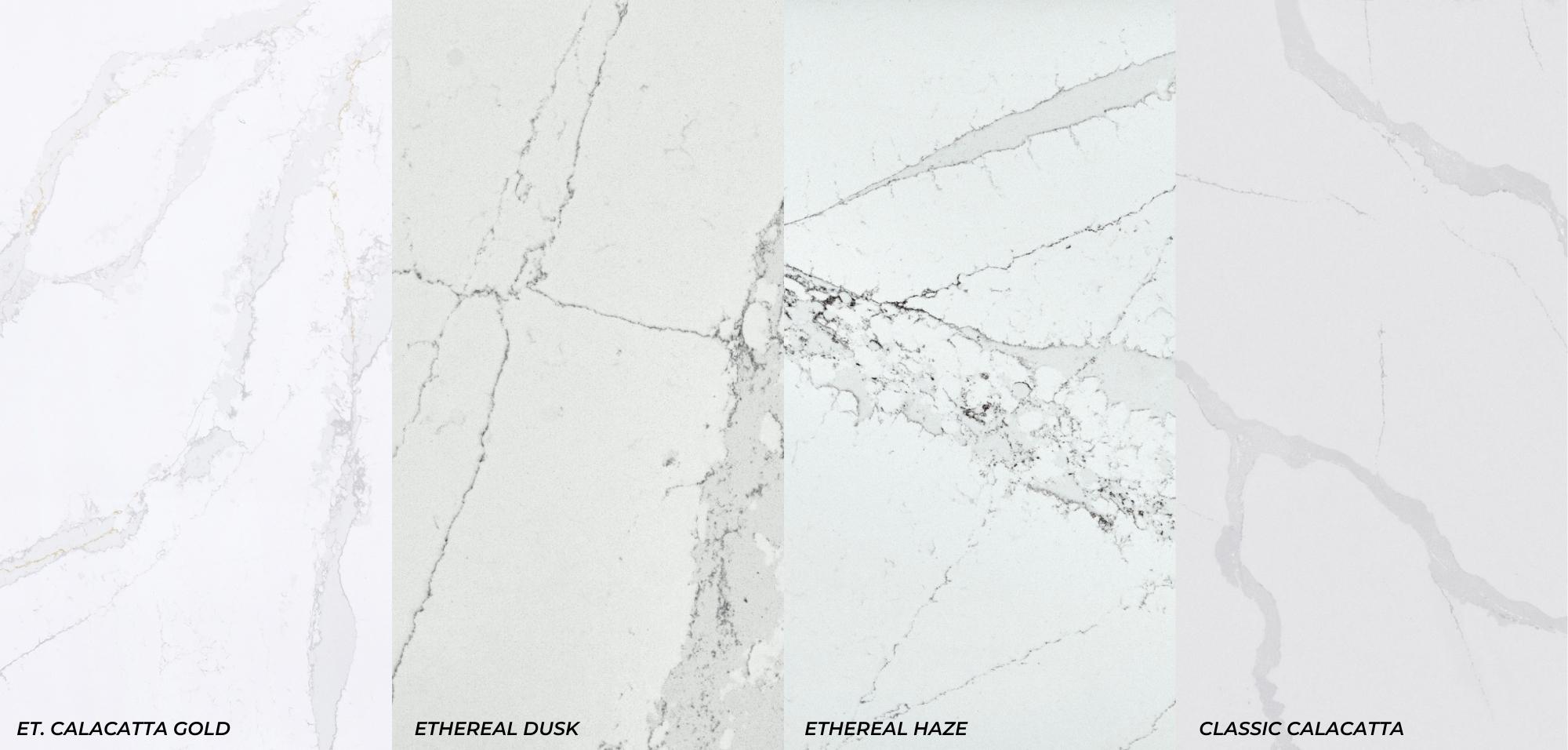 Quartz Vs Marble Countertops: Which Is Better? 8 Silestone Quartz Colors that Look like Marble Calacatta Gold Ethereal Dusk Ethereal Haze Classic Calacatta