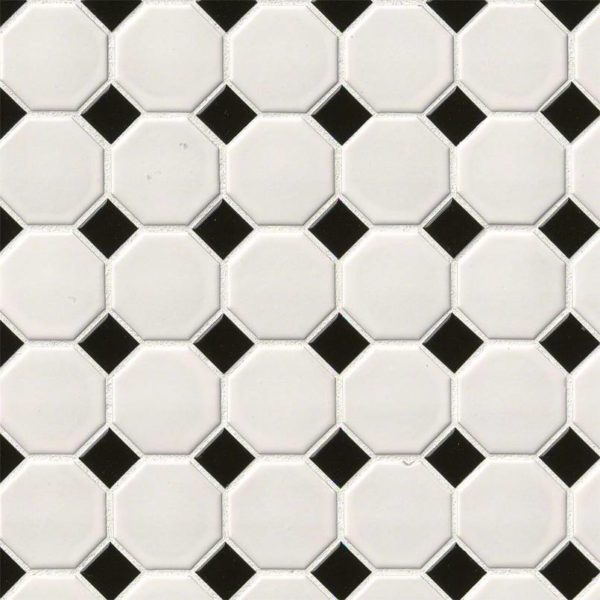 White And Black Matte Octagon