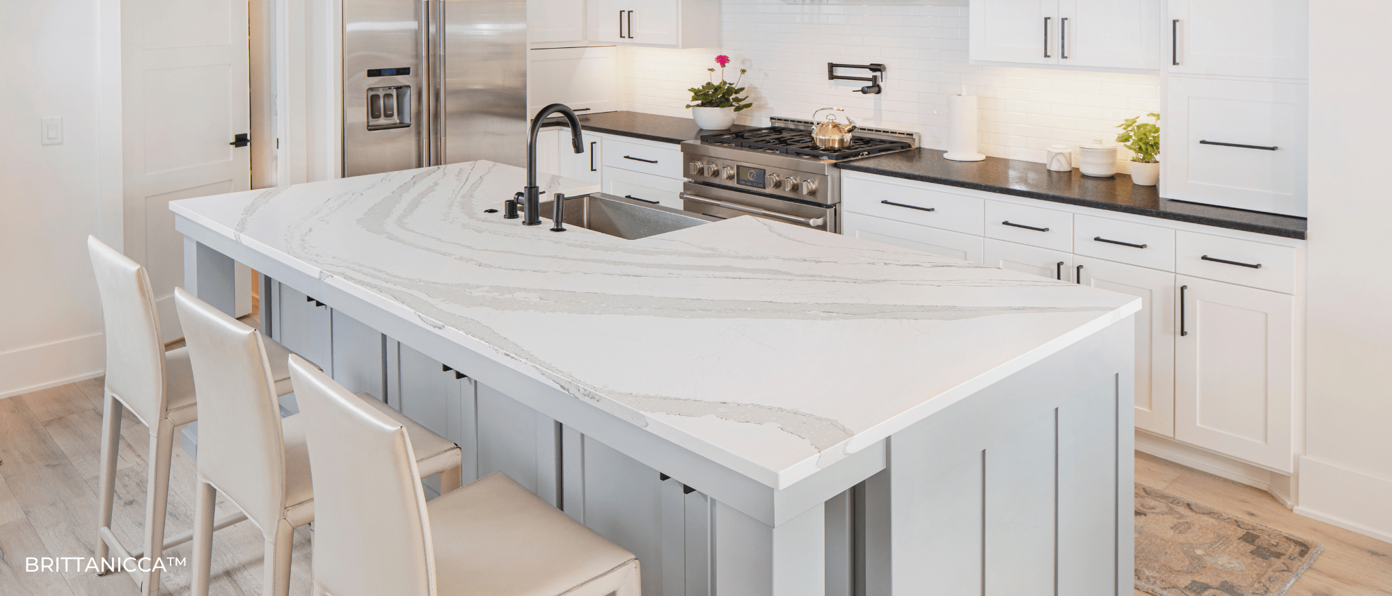 Design Spotlight: Brittanicca Cambria Quartz 1 BRITTANICCA™ Design Spotlight Installed Kitchen Header
