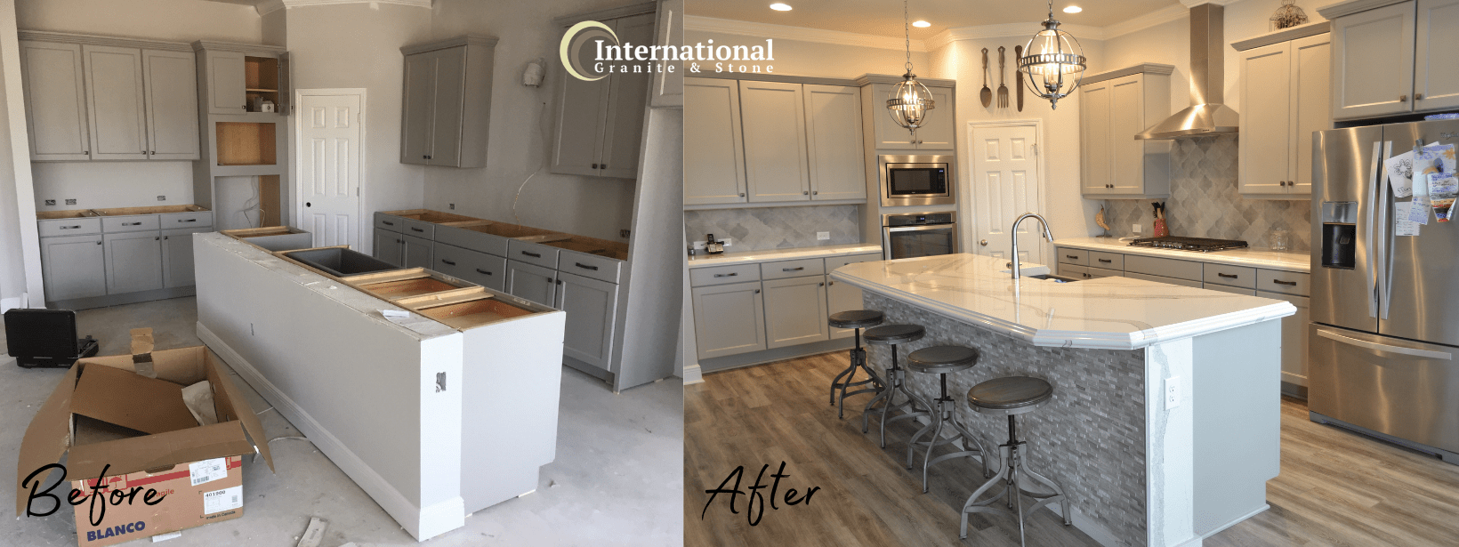 Cambria Quartz Kitchen And Bathrooms In Naples Fl 6 Before and After Cambria Quartz Brittanicca Kitchen Countertops Cambria Natural Quartz