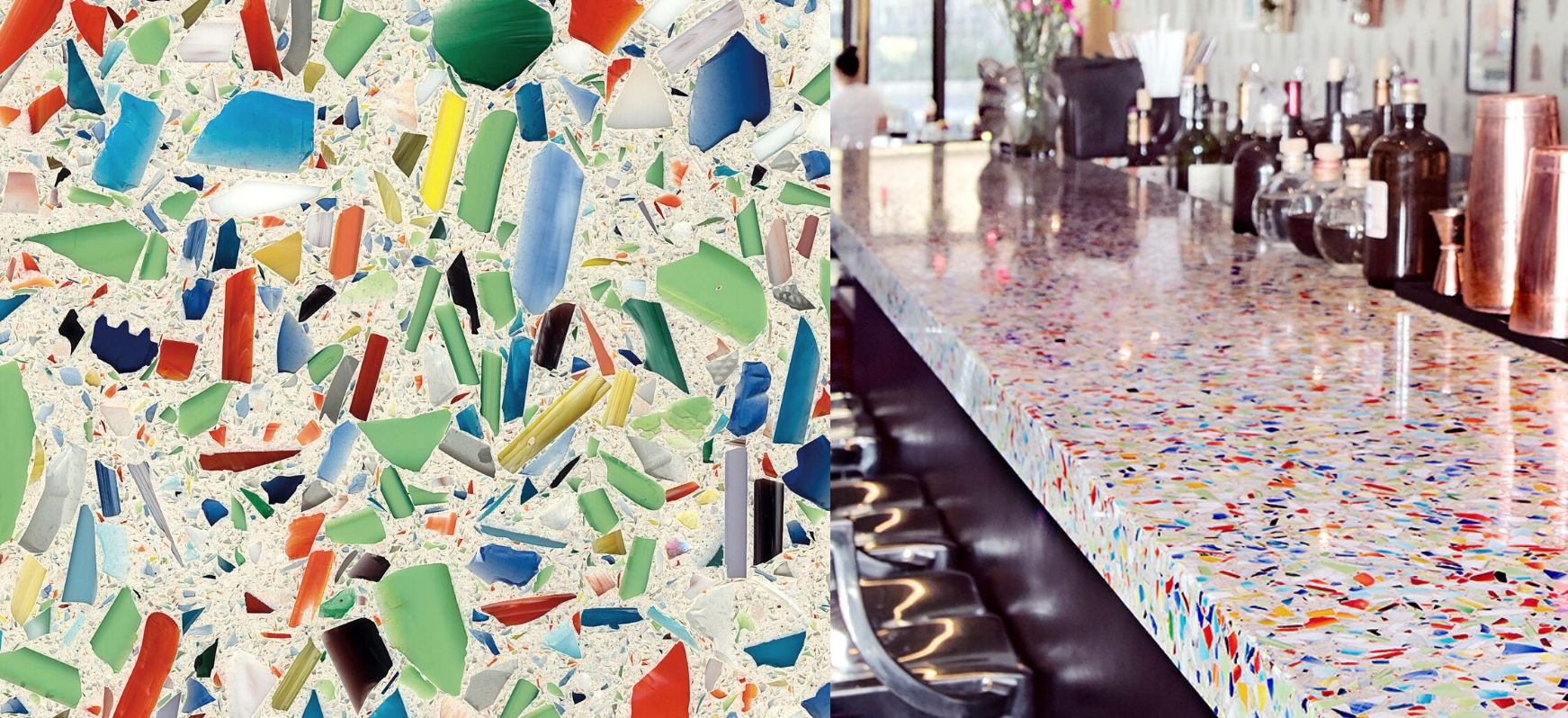 Recycled Glass Kitchen Countertops: 6 Stylish Options For Inspiration 6 Millefiori Vetrazzo Recycled Glass Kitchen Countertops